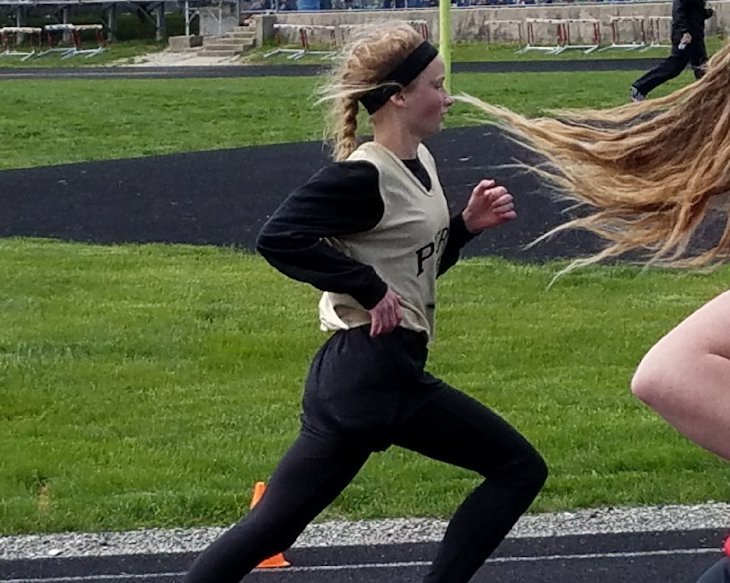 Students in School Activites (Athletics, Classrooms, Plays, Band, Art Projects) (PHS Student running track.jpg)
